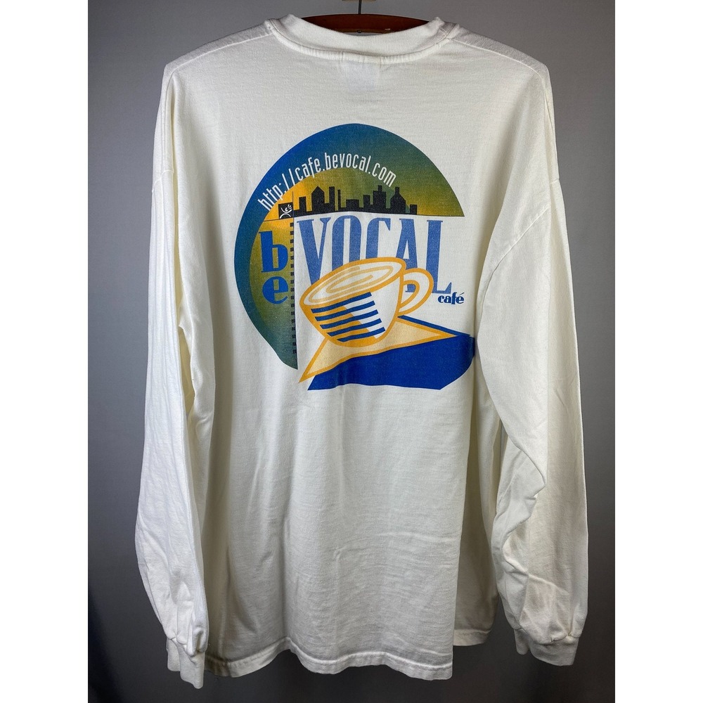 Vintage Y2K BeVocal Cyber Cafe Long Sleeve Tech Shirt – Programmer Tee XL